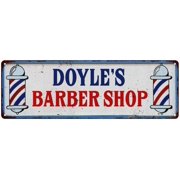 DOYLES Barber Shop Hair Salon Gift Metal Sign Retro 6x18 206180031133