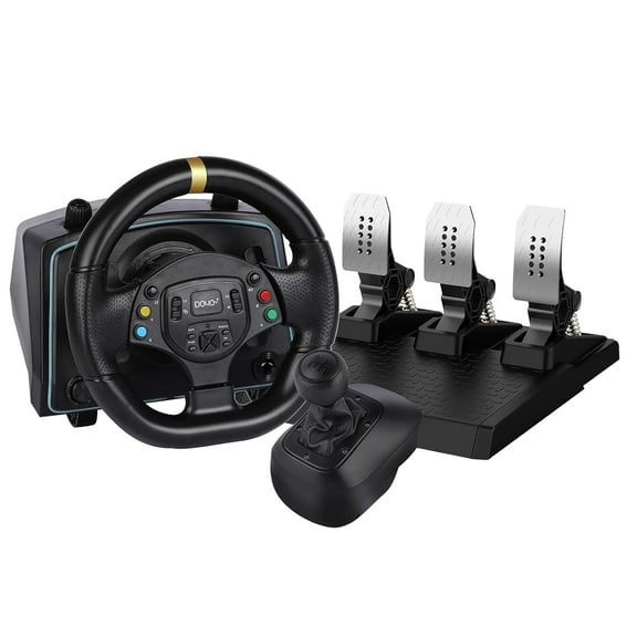 DOYO Racing Wheel and Pedals, for Xbox Series X S/ PS4/ PS3/ PC/Xinput/Xbox 360/ Switch/Android