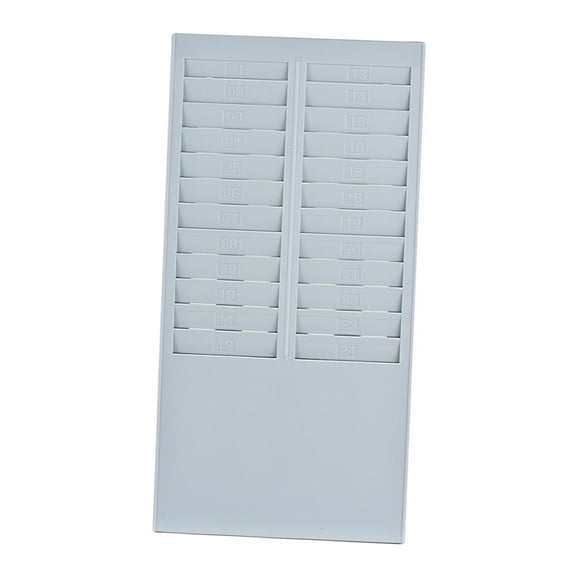 DOYO Time Card Rack Wall Mount Holder 24 Pocket Slot for Attendance Recorder Punch Time Office