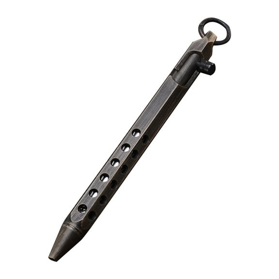 DOYOUNG Handmade Solid Brass Gel Pen Retro Portable EDC Pocket Pen Hexagonal Bolt Type