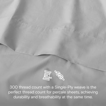 DOZ Long Staple Cotton Pillowcase Set, Crisp Percale Weave, Breathable, Matte Finish, Durable, Hotel Comfort, Envelope Closure