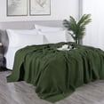 thumbnail image 1 of DOZ Waffle Bed Blanket, 50% Viscose Derived from Bamboo and 50% Cotton Blend, Lightweight, Ultra Soft, Breathable, Summer Blanket, 1 of 11