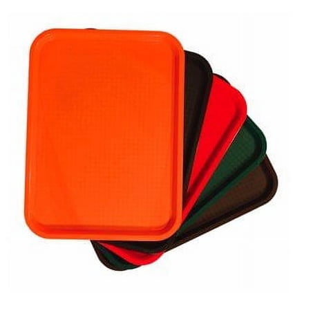 DOZEN BLACK RESTAURANT FAST FOOD TRAYS 10" X 14"