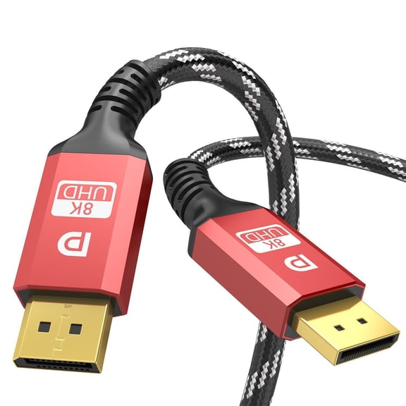 DP 1.4 Cable 8K 60Hz/4K 144Hz 165Hz 240Hz High-Speed DisplayPort Cord for Gaming Monitor PC (1m/3ft)