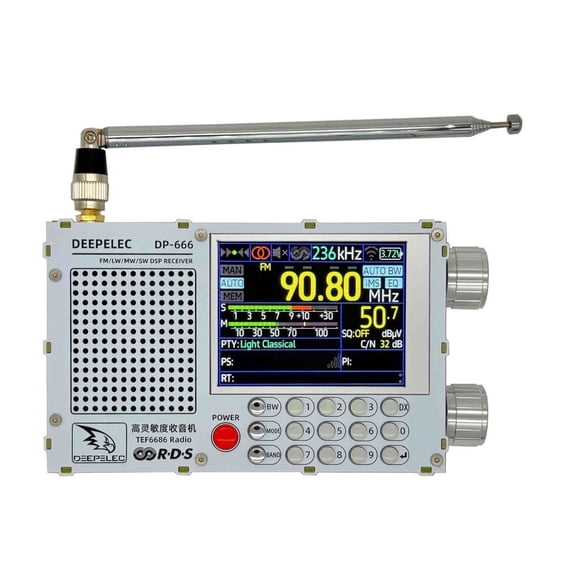 DP-666 TEF6686 FM/LW/MW/SW Full Band Radio High Sensitivity DSP Receiver