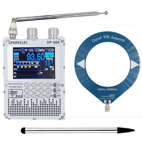 DP-666 TEF6686 Radio 2.8-Inch IPS Touch Screen High Sensitivity Receiver Full Band FM LW MW SW Shortwave Radio