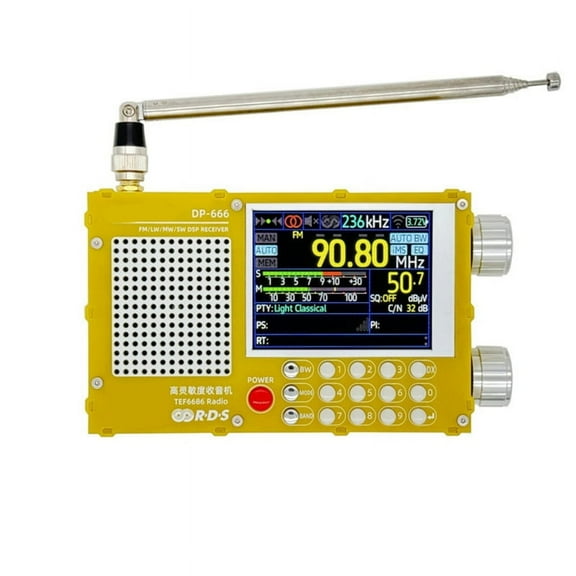 DP-666 TEF6686 Radio High Sensitivity Full Band FM AM FM Short Wave Radio Broadcasting Station RDS