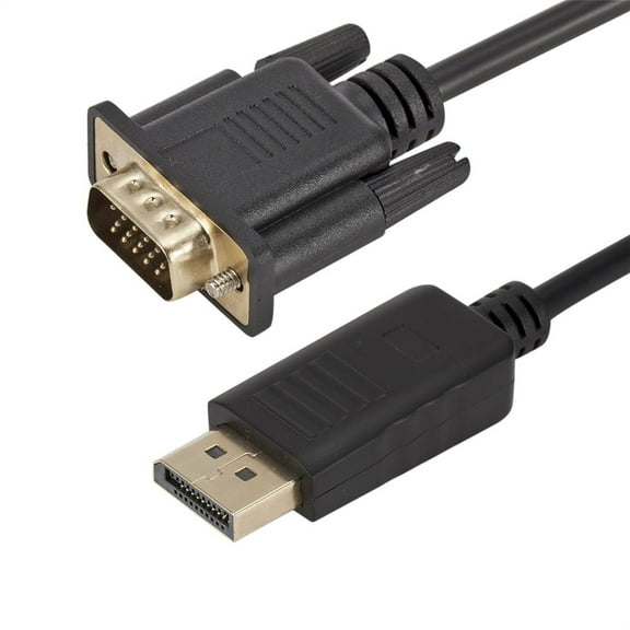 DP Displayport to VGA Adapter Cable 6FT 1080P, Male to Male, Gold-Plated