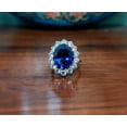 thumbnail image 1 of DP JEWELS & GEMS - 3.20 Ct Natural Blue Sapphire Diamond Engagement Ring Oval Cut 14K White Gold, 1 of 6