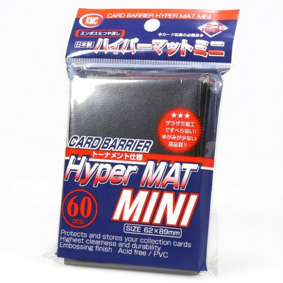 KMC Sleeves MHM1584 Deck Protectors Mini Hyper Black, Pack - 60