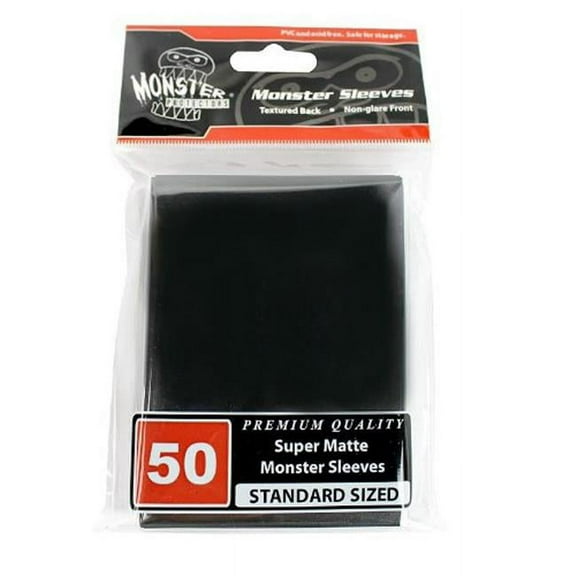 Monster Matte Sleeves - Large - No Logo - Black