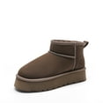 thumbnail image 1 of DREAM PAIRS Women's Platform Winter Snow Boots Genuine Suede, Water Resistant Mini Ankle Boots Stable Lightweight Booties Anti-Slip with Memory Foam Outdoor Fuzzy, 1 of 6