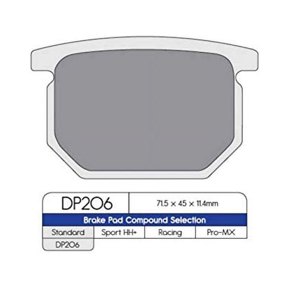 Dp Brakes DP206 Standard Sintered Metal Brake Pads