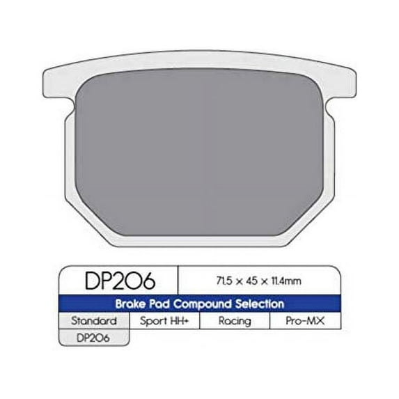Dp Brakes DP206 Standard Sintered Metal Brake Pads
