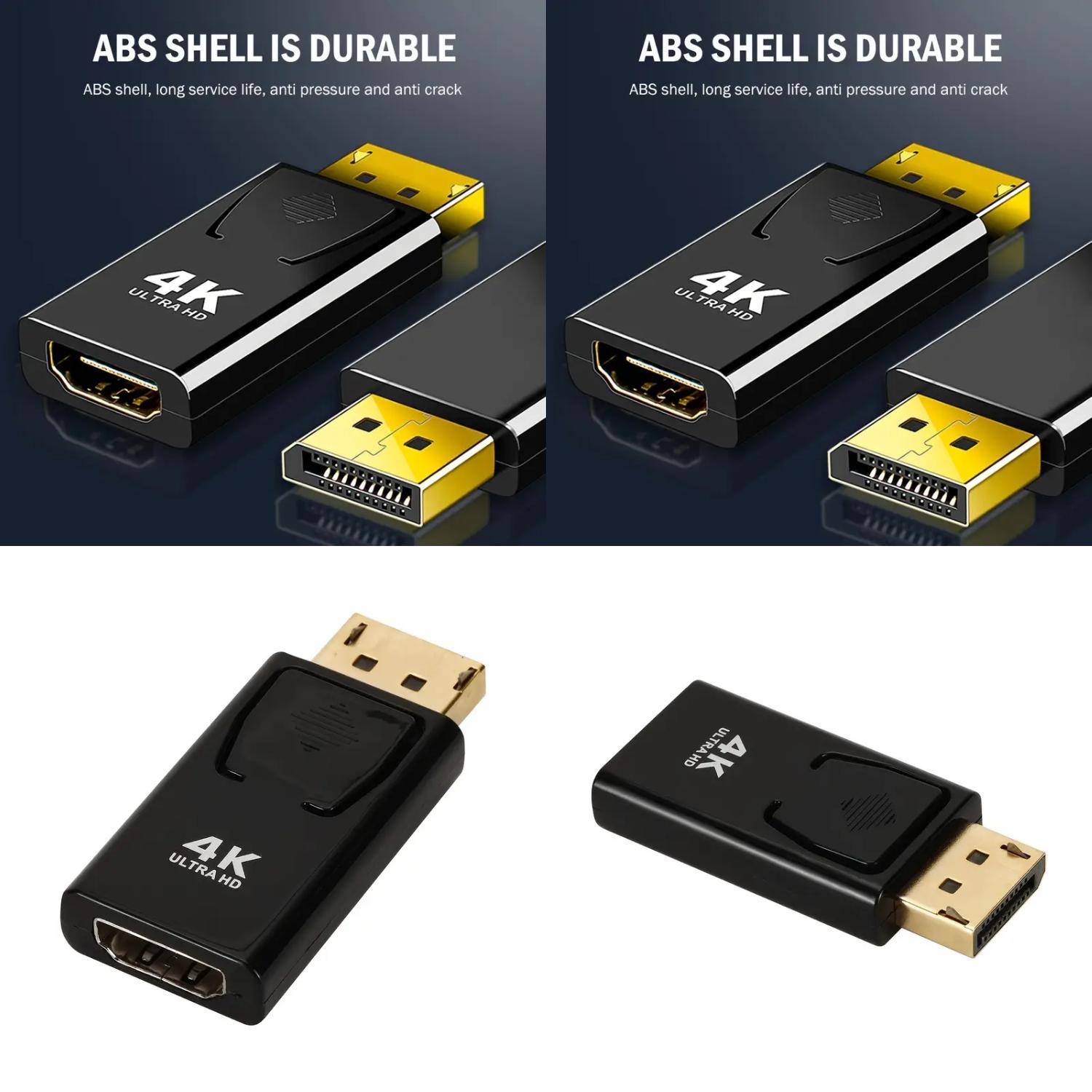 DP To Converter For PC TV Displayport Male To 4K Video Female Adapter