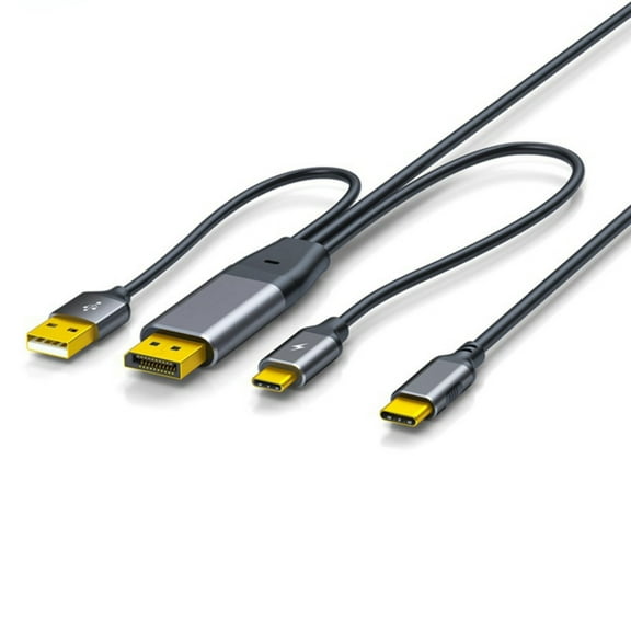 DP To USB C 4K@60Hz Video Cable Touch Enableds Compatible for Nreal Xreal L,Portable Monitors Headsets Consoles