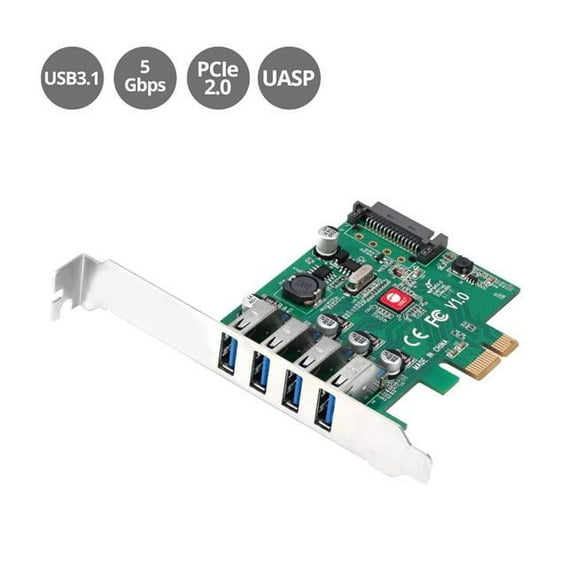 DP USB 3.0 4-Port PCIe Host Card - PCI Express 2.0 x1