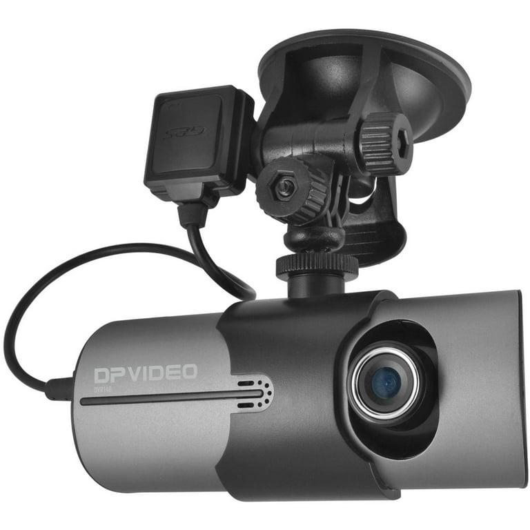 DP Video DVR140 Dual Camera DashCam with GPS and Looped Recording