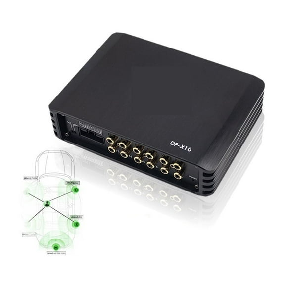 DP X10 Car 4 Ch Power Amplifier 8 Channel Dsp Processor Amp Equalizer Amplificador Automotivio Sound ,Compact Yet Mighty