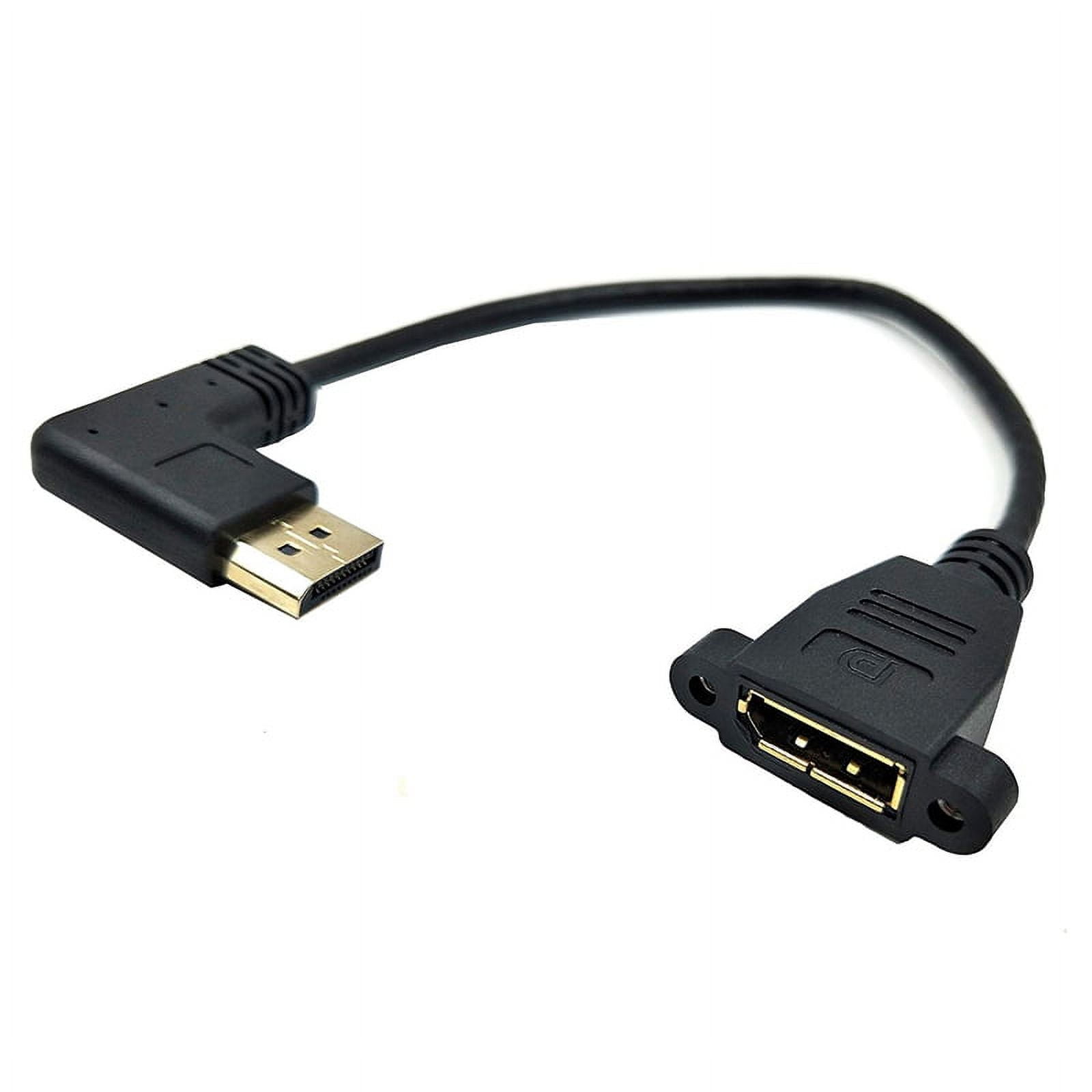 DP to DP Cable, 12 inch / 30cm Right Displayport (DP) Male to DisplayPort (DP) Female with Screw