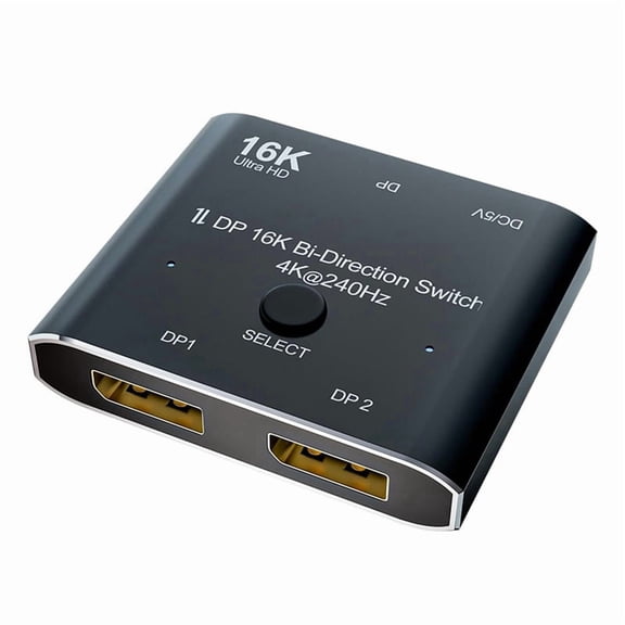 DP16K Switch Bi-Direction 8K@120Hz 4K@240Hz Splitter Converter for Multiple Source Displays 16K DP Video Converter