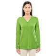 thumbnail image 1 of DP186W Devon & Jones Ladies' Perfect Fit Y-Placket Sleeve Knit Top Lime L, 1 of 2