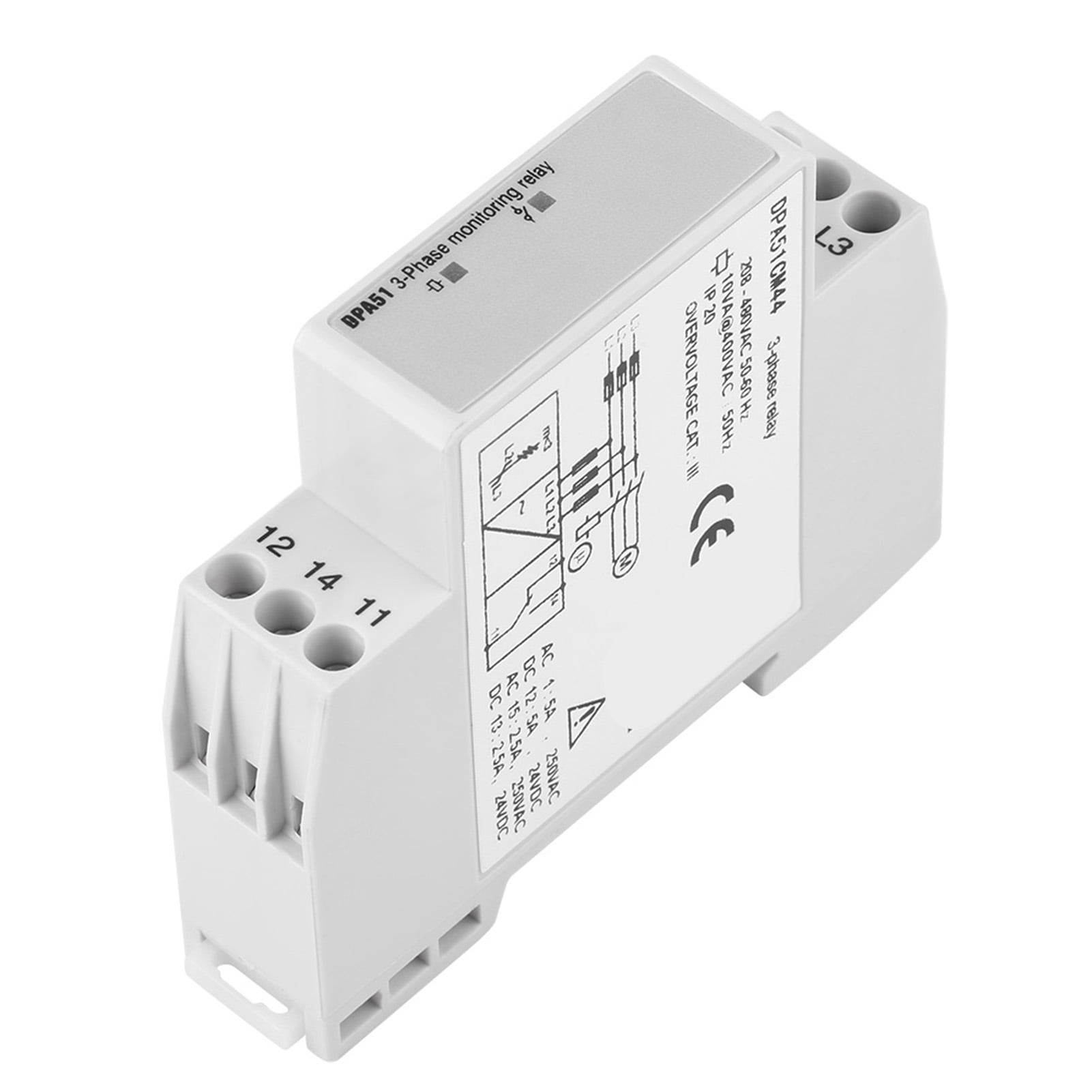 DPA51CM44 3Phase Monitoring Relay Phase Sequence Protector 208480VAC