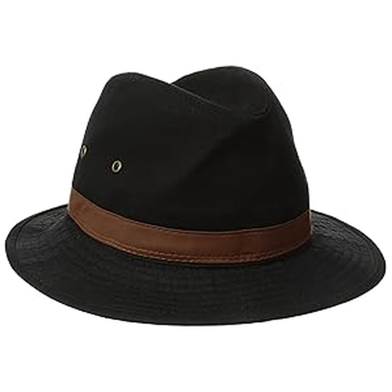 A Black Hat With Faux Leather Trim s-l400.jpg main image 4