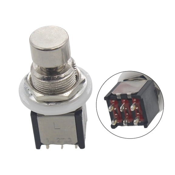 DPDT Latching Stomps Pedal Foot Switches Replacement 6 Pin Momentary Stomps Foot Pedal Switches Emergency Stop Button