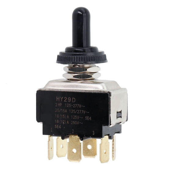 DPDT Toggle Switch 6-pin Switch Current Rating 18A Double Pole Double Throw