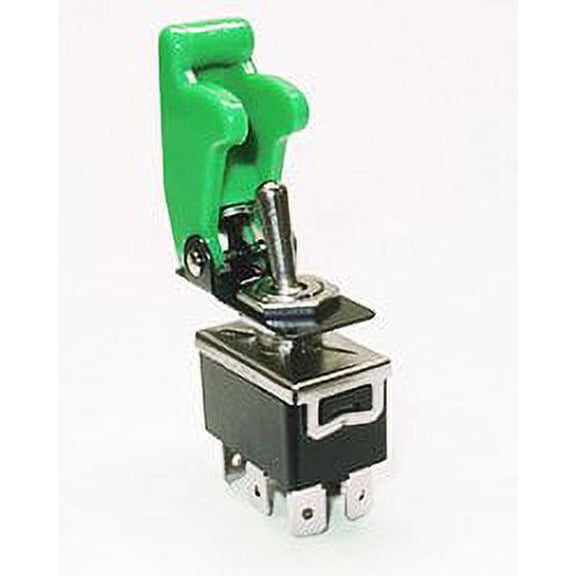 DPDT Toggle Switch rated @ 20 Amps @ 125 VAC Includes "Green" Safety Switch Cover