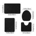 thumbnail image 1 of DPITYSERENSIO 4-Piece Polyester Bath Rugs, Machine Washable Bath Mat 4 Set Bathroom Rugs Water Absorption Non-Slip, 1 of 4