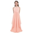 thumbnail image 2 of DPois Flower Girl Dress – Chiffon Pleated Floor-Length Gown For Weddings, Pageants, Parties 2 of 13