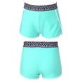 thumbnail image 1 of DPOIS Girls Athletic Quick Dry Workout Running Bottoms Active Shorts Geometric Black 4, 1 of 6