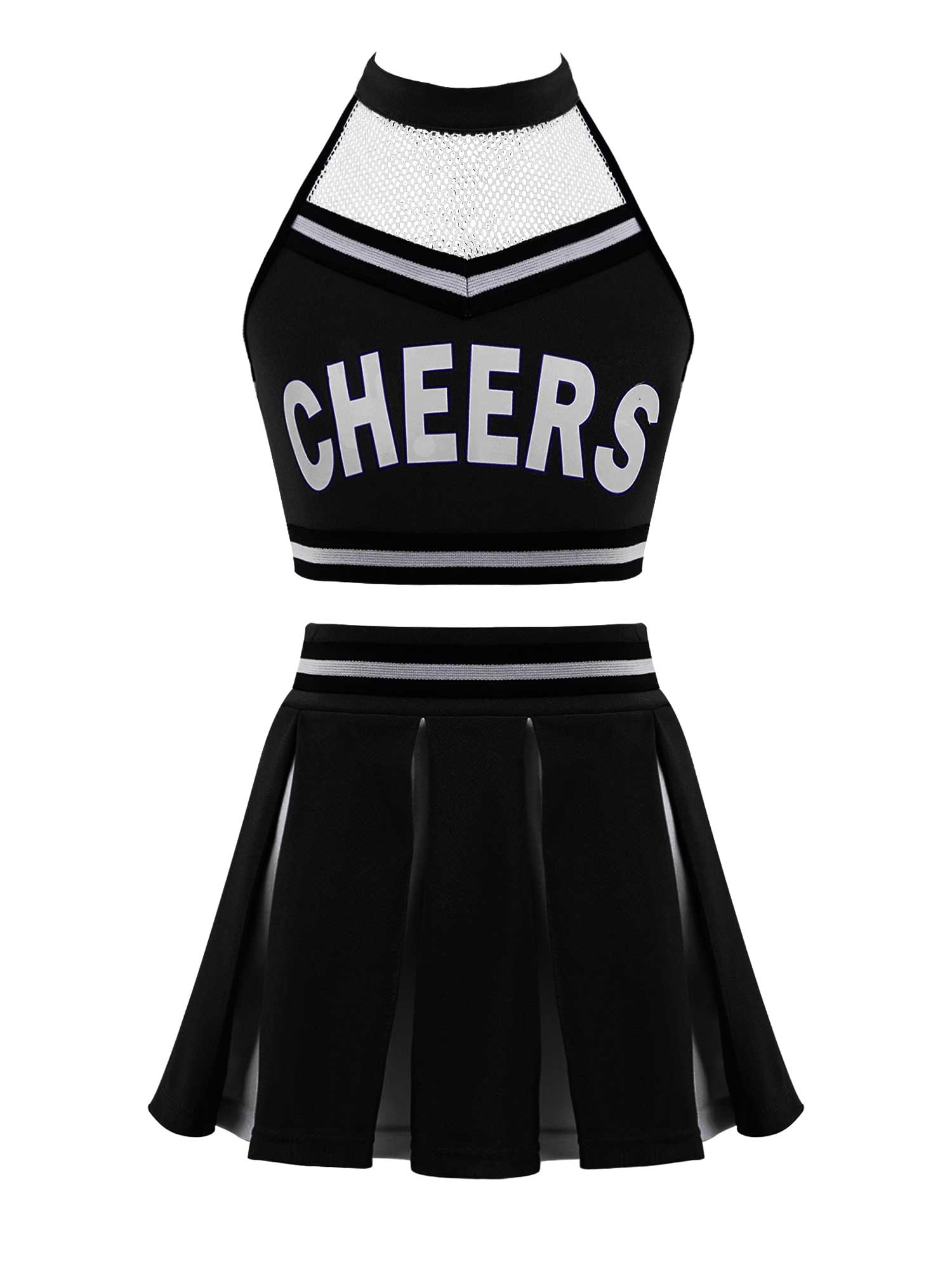DPOIS Girls Cheer Uniform Cheerleader Outfit Cheerleading Uniform