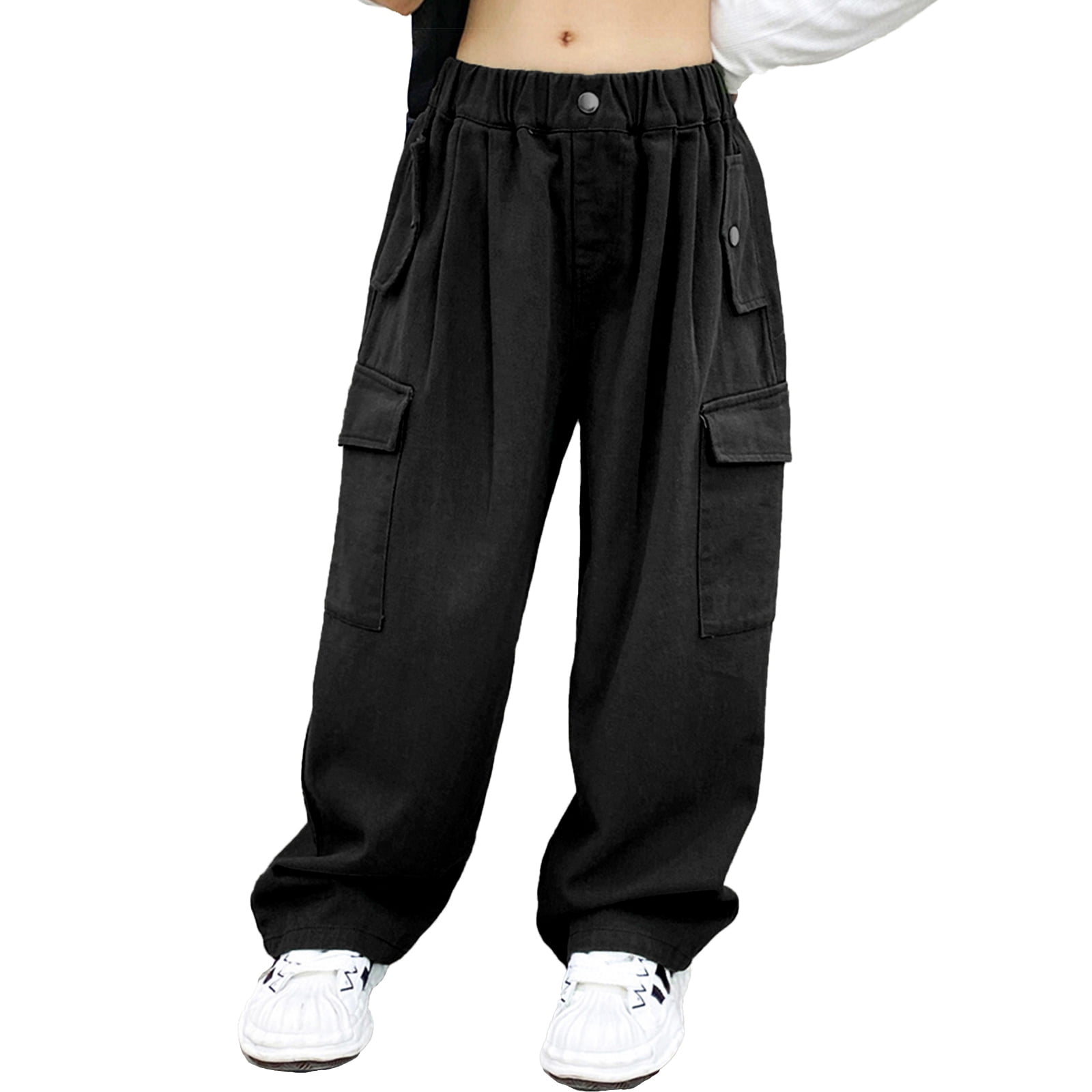 Teenage Cargo Pants for Teenage Girls New Fashion Spring Streetwear Hip Hop  Pants Zipperfor Girls Pants 6 8 10 12 14 Year Old - AliExpress