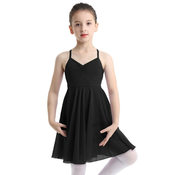 DPOIS Girls Kids Camisole Ballet Dress Ballerina Empire Waist Leotard Skater Dance Costume