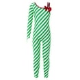 thumbnail image 1 of DPOIS Girls Kids Xmas Candy Cane Striped Unitard Sequins Ruffle Jumpsuit Green-A 14, 1 of 5