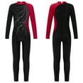 thumbnail image 1 of DPOIS Girls Long Sleeve Full Body Unitard Gymnastics Leotard Rhinestone Ballet Dance Jumpsuit, 1 of 4