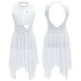 thumbnail image 1 of DPOIS Girls Lyrical Contemporary Dance Costume Ballet Leotard Dress Mesh Tulle Skirt White 6, 1 of 7
