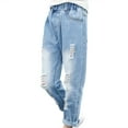 thumbnail image 1 of DPOIS Girls Ripped Denim Pants Jeans Stretchy Skinny Casual Trousers, 1 of 7