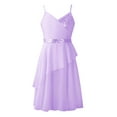 thumbnail image 1 of DPOIS Girls Sequins Latin Jazz Ballet Lyrical Dance Dress Light Purple 12, 1 of 7