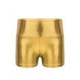 thumbnail image 1 of DPOIS Girls Shiny Metallic Booty Shorts Dance Sports Slim Hot Pants Activewear Gold 14, 1 of 6