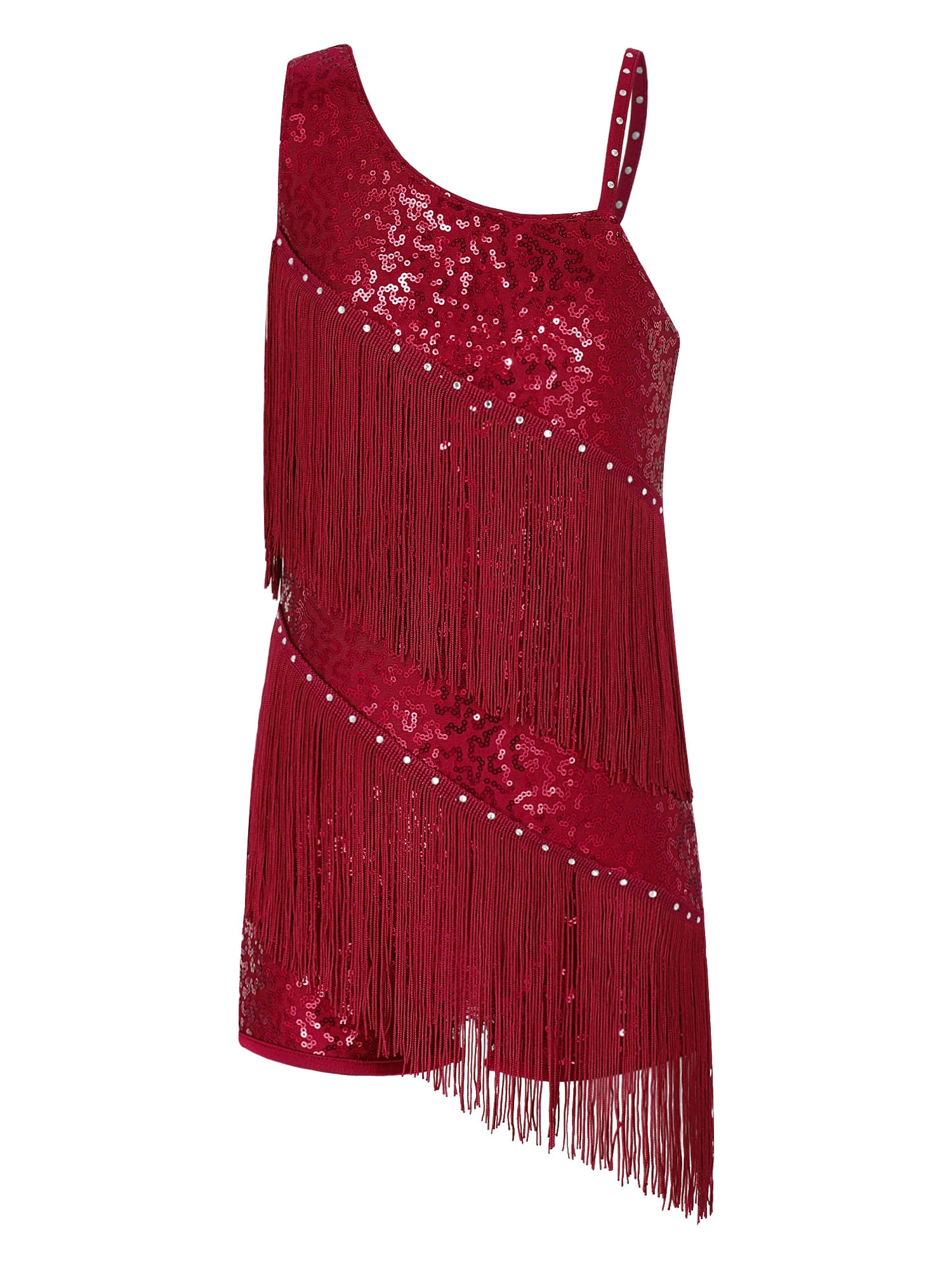 Burgundy tassel dress top