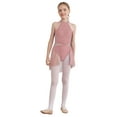 thumbnail image 1 of DPOIS Girls Sleeveless Cutout Back Ballet Leotard Lyrical Dance Dress Dark Pink 12, 1 of 7