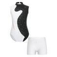 thumbnail image 1 of DPOIS Gymnastic Leotards for Girls Sleeveless Unitard Tumbling Biketard Bodysuit Black&White Set 16, 1 of 5