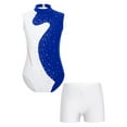 thumbnail image 1 of DPOIS Gymnastic Leotards for Girls Sleeveless Unitard Tumbling Biketard Bodysuit Blue&White Set 16, 1 of 5
