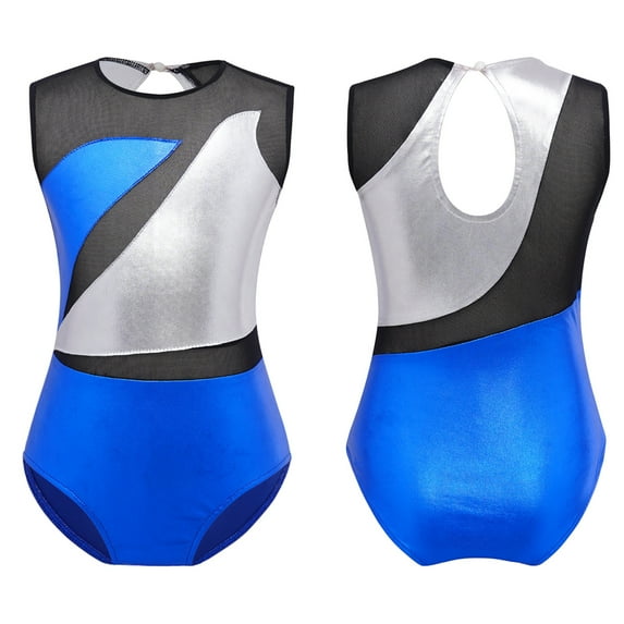 DPOIS Gymnastics Leotards for Girls Kids Ballet Dance Leotard Blue 16
