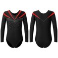 thumbnail image 1 of DPOIS Gymnastics Leotards for Girls One Piece Shiny Long Sleeve Ballet Bodysuit Red 8, 1 of 7