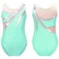 thumbnail image 1 of DPOIS Kid Girls One Piece Ballet Dance Gymnastic Leotard Shiny Unitards Bodysuit Lake Green 16, 1 of 6